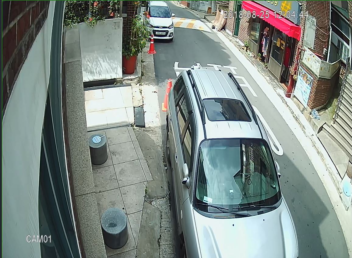 야간 적외선 카메라 실제 화면입니다 - 쓰레기감시CCTV